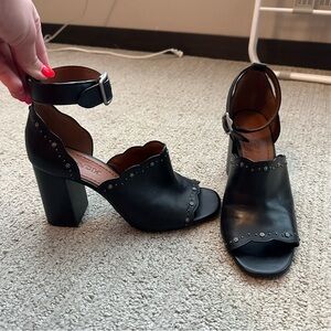 Size 9 Black COACH Heeled Sandals